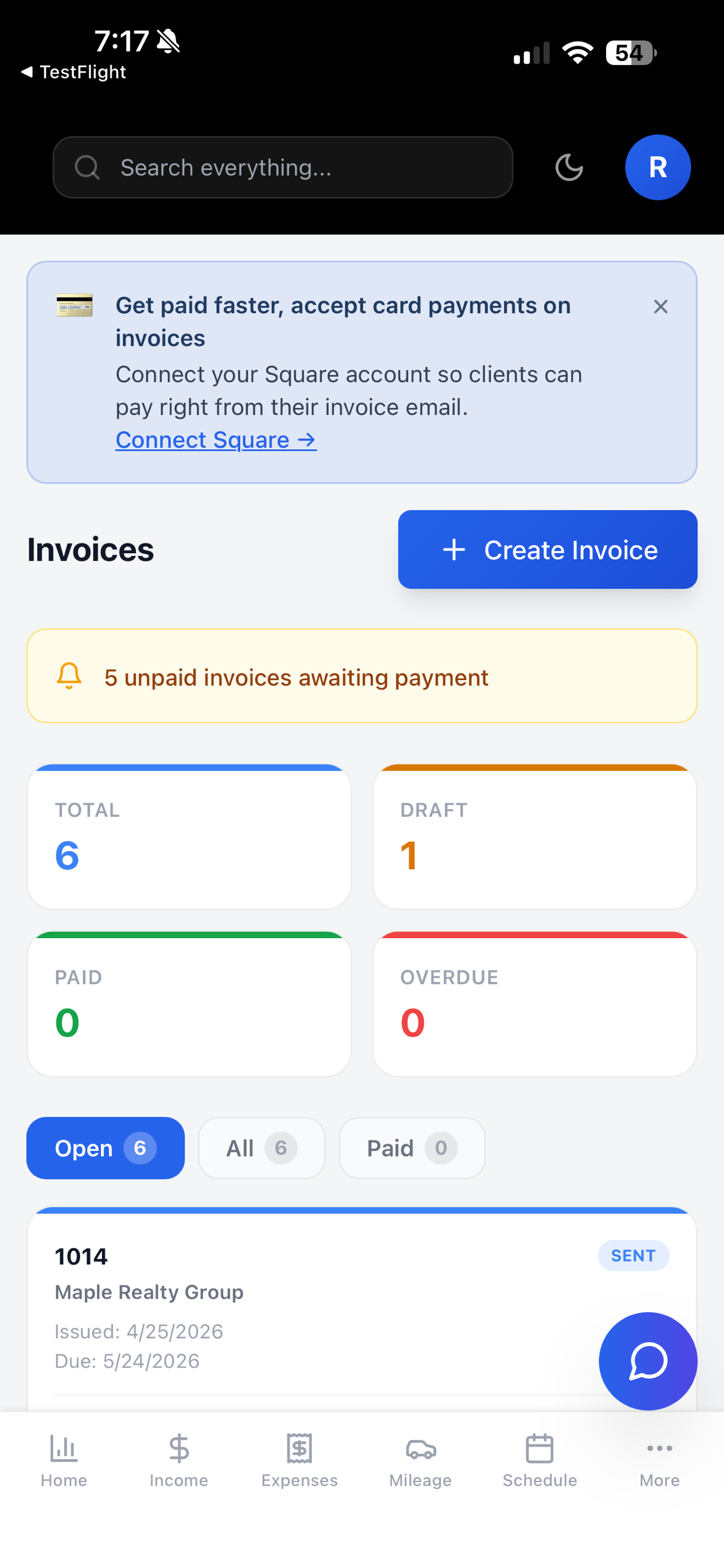 RoadFolio expense tracking and receipt scanning